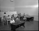 Kindergartners at desks, 9/24/1959, #34980_1