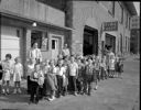 Children visit a fire station for Fire Prevention Week, 10/3/1959, #35019_1