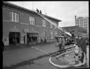 Fire fighters and equipment in action at Aberdeen Fire Dept, 12/2/1959, #35557_1