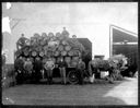 Men with beer kegs on horse-drawn wagon, circa 1903, #36387_2