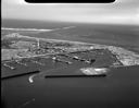 Aerial view of Westport, Half Moon Bay and docks, 5/29/1960, #36908_1