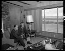 Governor Albert Rosellini (left) in Ocean Shores Estate house, 6/5/1960, #36939_1