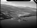 Aerial view of Rayonier pulp mill, Port Angeles, 7/29/1960, #37377_1