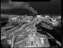 Aerial view of Crown Zellerbach pulp mill, Port Angeles, 7/29/1960, #37395_1