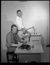 Aberdeen High School students Bill Brines and Bill Leroy with turntables, 10/1960, #37768_2