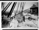 Damaged boats at Westport after blizzard, 1/13/1950, #25345_1