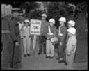 School Boy Patrol with policeman, first day of school, 9/6/1955, #29913_1