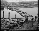 Pontoon floating bridge at North Aberdeen, 11/1955, #30341_2