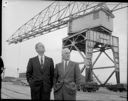 Senator Gore and Jay Huff at Port dock, 10/16/1956, #31615_1