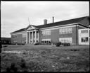 Grays Harbor College, Sam Benn building exterior, 12/1957, #32758_1