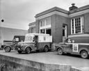 Aberdeen Post Office exterior with mail trucks, circa 1958, #33448_2