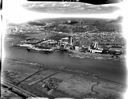 Aerial view of Rayonier plant, 4/11/1963, #43576_1