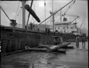 Ship JOHN WEYERHAEUSER with load of logs, 11/13/1963, #44727_1