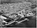 Aerial view of plant Rayonier plant and E. Hoquiam, circa 1964, #45367_1