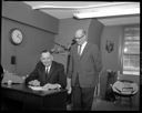 Mayors of Aberdeen & Cosmopolis signing proclamation, 4/16/1964, #45904_1