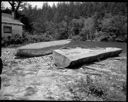 Dugout canoe at Taholah, 5/30/1964, #46425_1