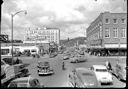 Street scene, east on Wishkah at Broadway & Wishkah, 6/1950, #25789_1