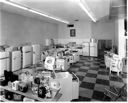 Harbor Hardware Store interior, appliance display, 11/6/1953, #27881_1