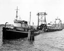 Dredge McCurdy and Tug Monarch, 8/13/1955, #29742_1