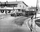 Upset shingle truck at Lincoln St. and Perry, 10/11/1955, #30044_1