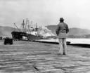 LIBERTY FLAG, the last ship from Bay City Mill, 12/16/1955, #30281_1