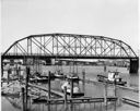 Salmon trollers at Chehalis River Bridge west spans, 7/8/1956, #31226_1