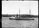 Steam schooner RAYMOND with deckload of lumber and timbers, circa 1922, #G0153_1