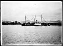 Steam schooner TRINIDAD near dock, circa 1910, #G0213_1