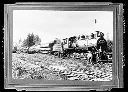 Saginaw Timber Co. log train, locomotive number 2, copy from print, circa 1918, #G0378_1