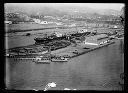 Aerial view of ships at dock, circa 1922, #G0485_1