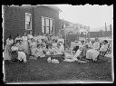 Outdoor group of women in white , circa 1910, #G0497_1