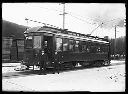 Grays Harbor Railway & Light Company streetcar #7 with two workers, circa 1910, #G0549_1