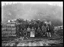 Group of loggers with Saginaw shingles, circa 1922, #G0554_1