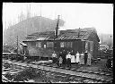 Families outside logging camp building, circa 1915, #G0565_1