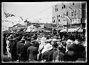 Brass band and mounted flag bearer at 4th of July parade, circa 1915, #G0595_1