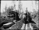 Loggers and donkey engine, circa 1915, #G0612_1