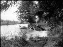 River bank scene, circa 1920, #G0623_1