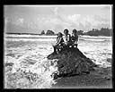 Four bathing beauties on a rock, circa 1925, #G0966_1