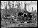 Loggers with donkey engine on sled, circa 1922, #G1069_1