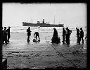 U.S. Coast Guard rigs Lyle gun to begin rescue of  TENPAISAN MARU crew, 11/24/1927, #G1149_1