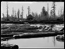 House overlooking log pond, circa 1915, #G1345_1