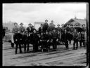 Men standing and seated on carts, circa 1905, #G0635_1