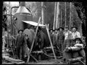 Seven loggers with donkey engine, circa 1915, #G0640_1