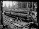 Loggers with railroad load of logs, circa 1905, #G0703B_1