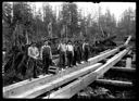 Seven men on skids, circa 1907, #G1258_1