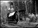 Loggers and donkey engine on sled, circa 1910, #G1290_1