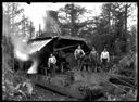 Loggers and donkey engine on sled, circa 1910, #G1292_1