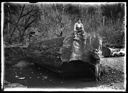 Two men with big log, circa 1922, #G1309_1