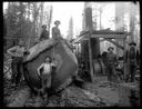 Loggers, big log and donkey engine, circa 1910, #G1418_1