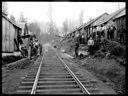 Loggers, railroad tracks and camp, circa 1910, #G1422_1